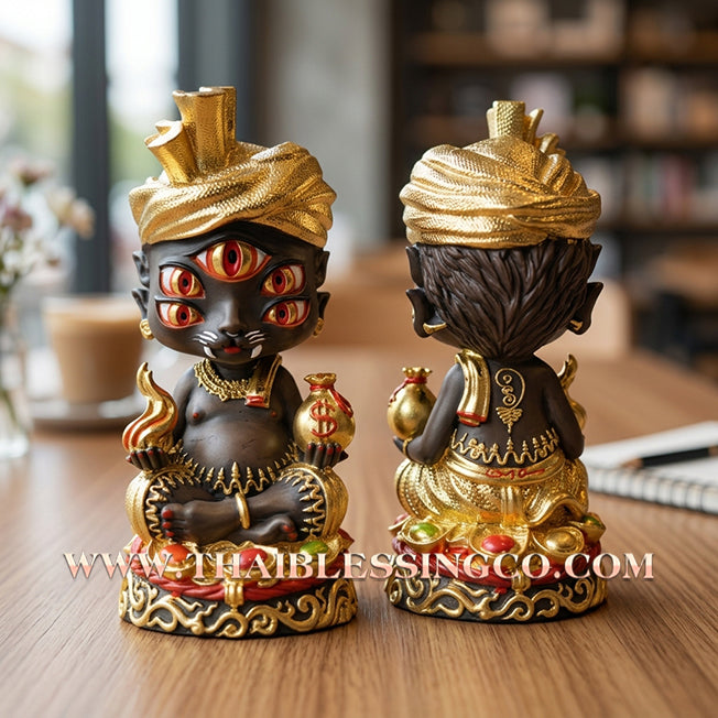 ✨🔥 Sacred "Phaya Si Hu Ha Ta" (The Deity of Instant Wealth) – Gold-Leaf "Khan Long Hin" Painted Edition: Kruba Kamfan, Wat Ko Choke (2024) – The Supreme Engine for Rapid Windfalls, Golden Liquidity, and Sovereign Influence!