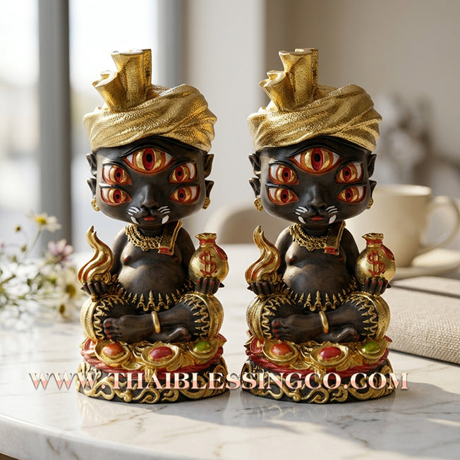 ✨🔥 Sacred "Phaya Si Hu Ha Ta" (The Deity of Instant Wealth) – Gold-Leaf "Khan Long Hin" Painted Edition: Kruba Kamfan, Wat Ko Choke (2024) – The Supreme Engine for Rapid Windfalls, Golden Liquidity, and Sovereign Influence!