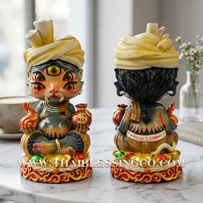 🔥 Sacred "Phaya Si Hu Ha Ta" (The Deity of Instant Wealth) – Vivid Hand-Painted Edition: Kruba Kamfan, Wat Ko Choke (2024) – The Essential Engine for Rapid Windfalls, Global Liquidity, and Sovereign Influence!