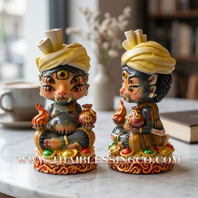 🔥 Sacred "Phaya Si Hu Ha Ta" (The Deity of Instant Wealth) – Vivid Hand-Painted Edition: Kruba Kamfan, Wat Ko Choke (2024) – The Essential Engine for Rapid Windfalls, Global Liquidity, and Sovereign Influence!