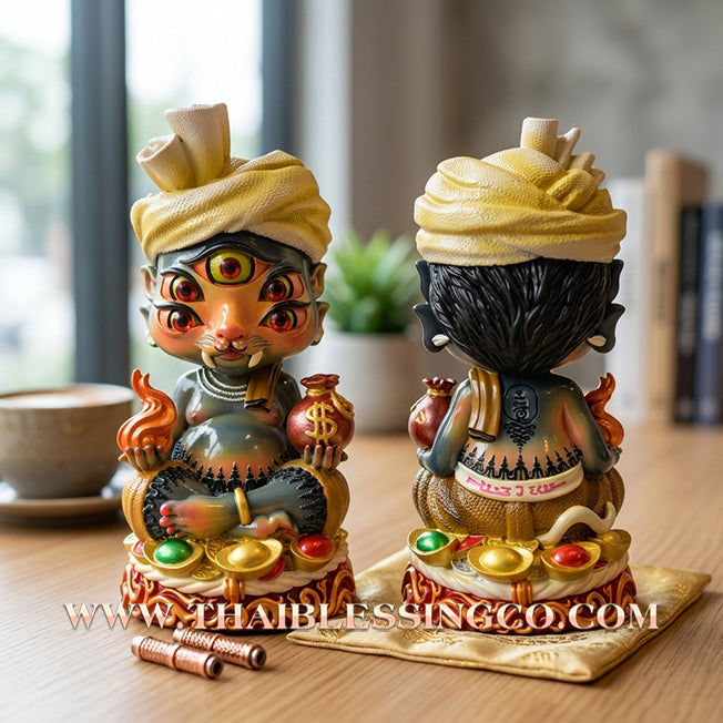 🔥 Sacred "Phaya Si Hu Ha Ta" (The Deity of Instant Wealth) – Vivid Hand-Painted Edition: Kruba Kamfan, Wat Ko Choke (2024) – The Essential Engine for Rapid Windfalls, Global Liquidity, and Sovereign Influence!