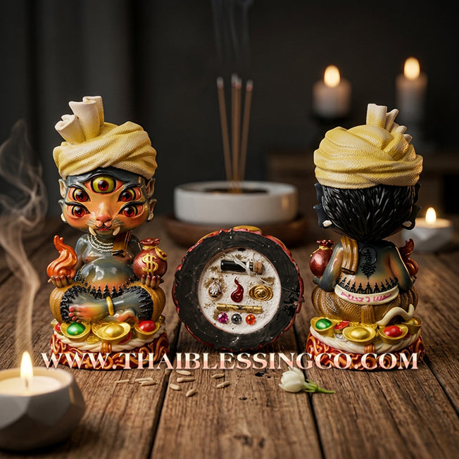 🔥 Sacred "Phaya Si Hu Ha Ta" (The Deity of Instant Wealth) – Vivid Hand-Painted Edition: Kruba Kamfan, Wat Ko Choke (2024) – The Essential Engine for Rapid Windfalls, Global Liquidity, and Sovereign Influence!