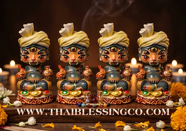 🔥 Sacred "Phaya Si Hu Ha Ta" (The Deity of Instant Wealth) – Vivid Hand-Painted Edition: Kruba Kamfan, Wat Ko Choke (2024) – The Essential Engine for Rapid Windfalls, Global Liquidity, and Sovereign Influence!