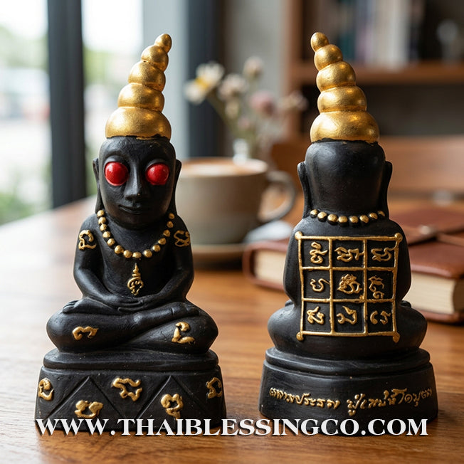 ✨🔥 Sacred "Phor Ngang" (The King of Charms) – Gold-Leaf Samrit Bronze Altar Edition: Ajarn Prot, Samnak Pu Saneh Kobutra (2017) – The Divine Engine for Primal Attraction, Night-Market Dominance, and Unstoppable Life Elevation!