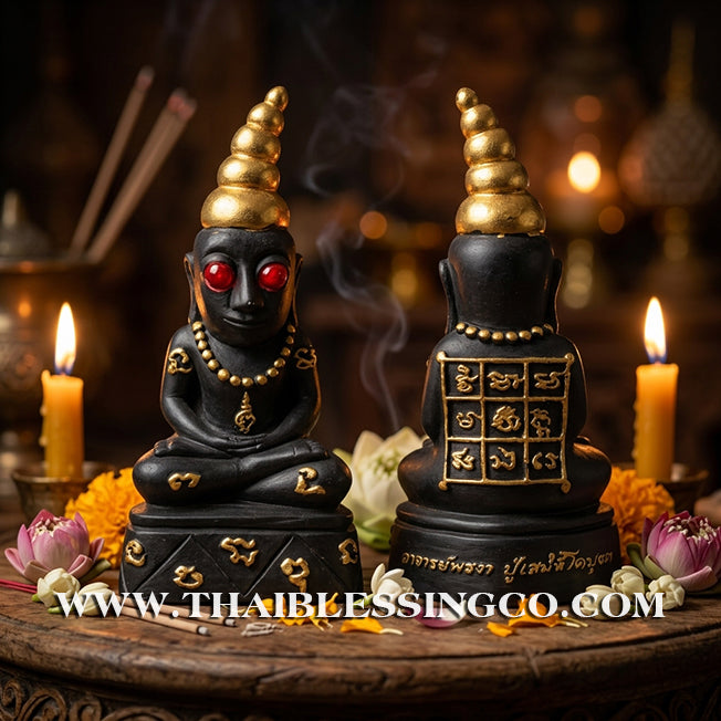 ✨🔥 Sacred "Phor Ngang" (The King of Charms) – Gold-Leaf Samrit Bronze Altar Edition: Ajarn Prot, Samnak Pu Saneh Kobutra (2017) – The Divine Engine for Primal Attraction, Night-Market Dominance, and Unstoppable Life Elevation!