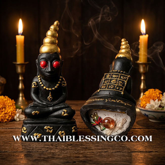 ✨🔥 Sacred "Phor Ngang" (The King of Charms) – Gold-Leaf Samrit Bronze Altar Edition: Ajarn Prot, Samnak Pu Saneh Kobutra (2017) – The Divine Engine for Primal Attraction, Night-Market Dominance, and Unstoppable Life Elevation!