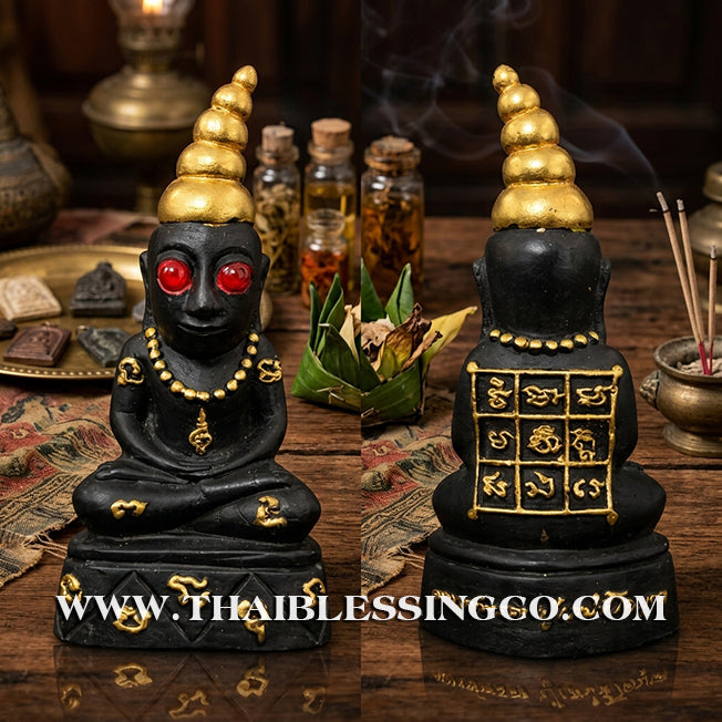✨🔥 Sacred "Phor Ngang" (The King of Charms) – Gold-Leaf Samrit Bronze Altar Edition: Ajarn Prot, Samnak Pu Saneh Kobutra (2017) – The Divine Engine for Primal Attraction, Night-Market Dominance, and Unstoppable Life Elevation!