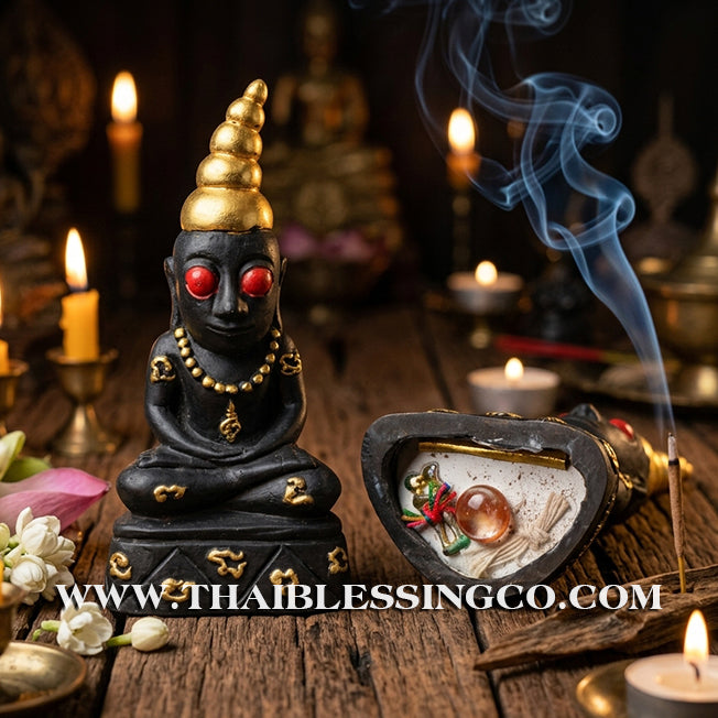 ✨🔥 Sacred "Phor Ngang" (The King of Charms) – Gold-Leaf Samrit Bronze Altar Edition: Ajarn Prot, Samnak Pu Saneh Kobutra (2017) – The Divine Engine for Primal Attraction, Night-Market Dominance, and Unstoppable Life Elevation!