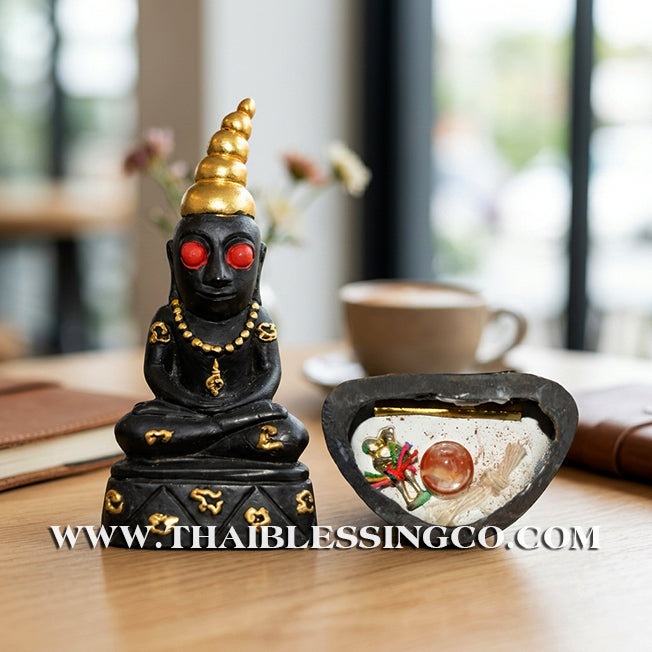 ✨🔥 Sacred "Phor Ngang" (The King of Charms) – Gold-Leaf Samrit Bronze Altar Edition: Ajarn Prot, Samnak Pu Saneh Kobutra (2017) – The Divine Engine for Primal Attraction, Night-Market Dominance, and Unstoppable Life Elevation!