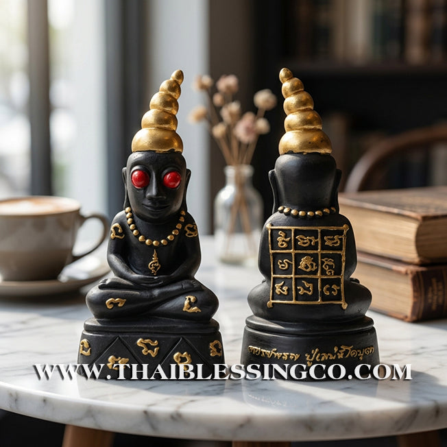 ✨🔥 Sacred "Phor Ngang" (The King of Charms) – Gold-Leaf Samrit Bronze Altar Edition: Ajarn Prot, Samnak Pu Saneh Kobutra (2017) – The Divine Engine for Primal Attraction, Night-Market Dominance, and Unstoppable Life Elevation!