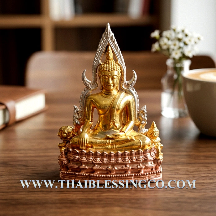 ☀️ Sacred Phra Buddha Chinnarat "Micro-Edition" Statue - Luxury 3K Plated Finish (Gold, Silver, Rose Gold) (2025 Sovereign Series) - Wat Phra Si Rattana Mahathat Woramahawihan