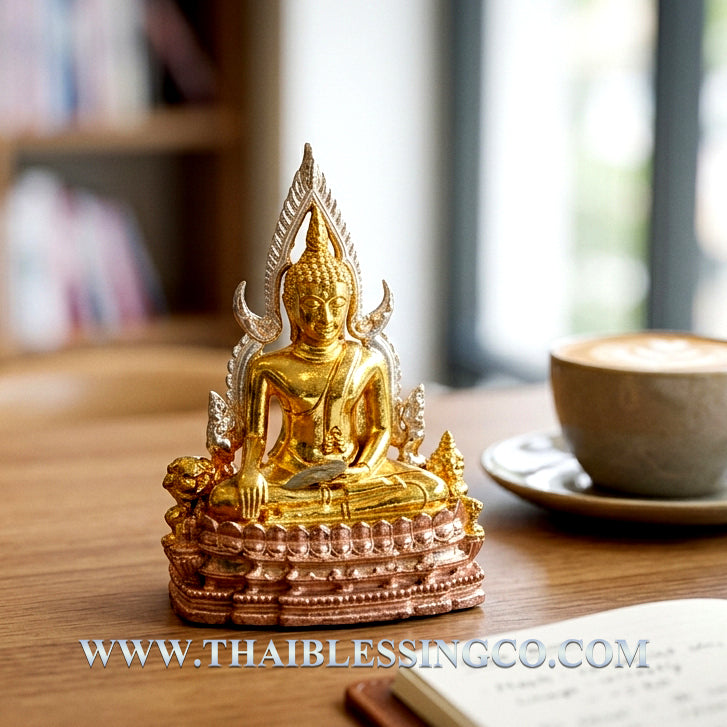 ☀️ Sacred Phra Buddha Chinnarat "Micro-Edition" Statue - Luxury 3K Plated Finish (Gold, Silver, Rose Gold) (2025 Sovereign Series) - Wat Phra Si Rattana Mahathat Woramahawihan