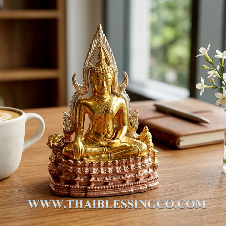 ☀️ Sacred Phra Buddha Chinnarat "Micro-Edition" Statue - Luxury 3K Plated Finish (Gold, Silver, Rose Gold) (2025 Sovereign Series) - Wat Phra Si Rattana Mahathat Woramahawihan