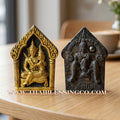 🌸 Sacred "Phra Khun Phaen Um Nang with Por Per Back" – Black Maha Wan Herb & Gold Leaf Edition: "Millionaire 1,000 Billion" Series by Luang Pu Khi, Wat Si Lamyong (2008) – The Ultimate Engine for Seductive Dominance, Elite Charisma, and Explosive Wealth!