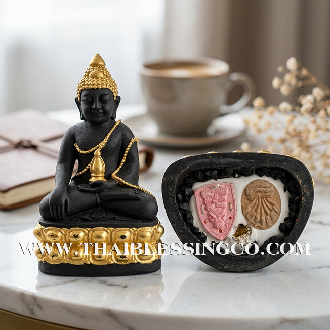 ✨🔥 Sacred "Phra Kring" Medicine Buddha – Gold-Leaf Altar Edition: Luang Ta Or, Wat Chong Khae (2024) – The Divine Engine for Golden Abundance, Royal Presence, and Unstoppable Life Elevation!