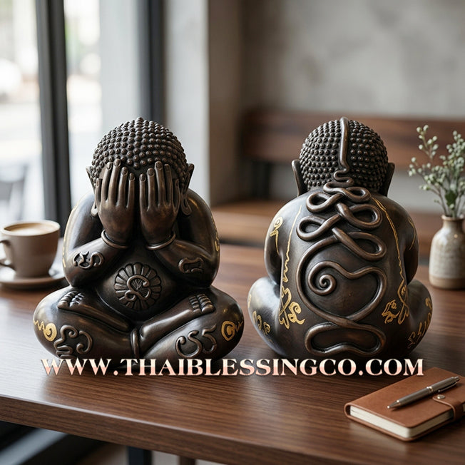 ✨🔥 Sacred "Phra Kring Pidta Maha Lap" (The Divine Eye-Closing Buddha of Infinite Fortune) – Blackened Bronze Altar Edition: Luang Pu Rod, Wat Khok Krom (2019) – The Ultimate Engine for Financial Secrecy, Market Dominance, and Unstoppable Life Elevation!
