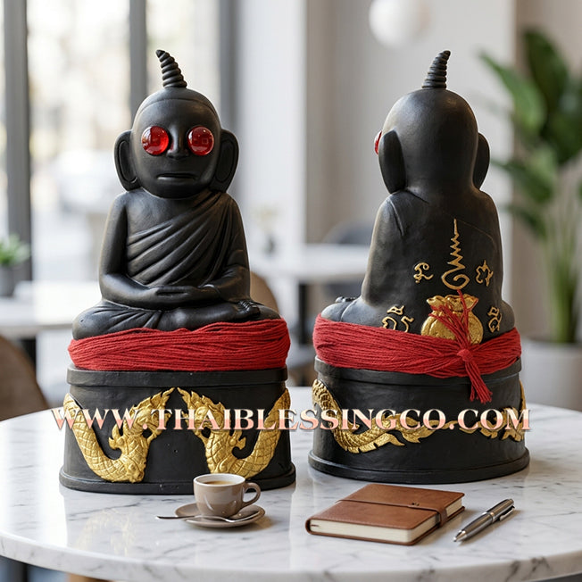 Sacred "Phra Ngang" (The Sovereign of Attraction & Hidden Wealth) – Altar Statue: Kruba Baeng