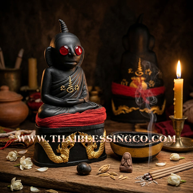 Sacred "Phra Ngang" (The Sovereign of Attraction & Hidden Wealth) – Altar Statue: Kruba Baeng