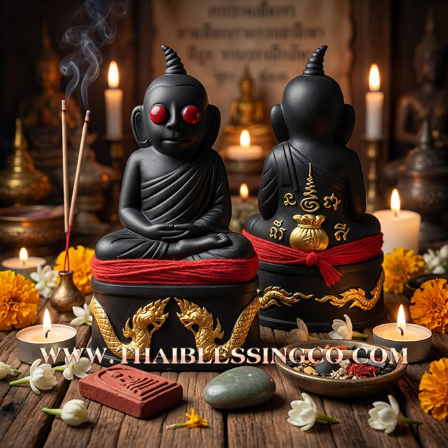 Sacred "Phra Ngang" (The Sovereign of Attraction & Hidden Wealth) – Altar Statue: Kruba Baeng
