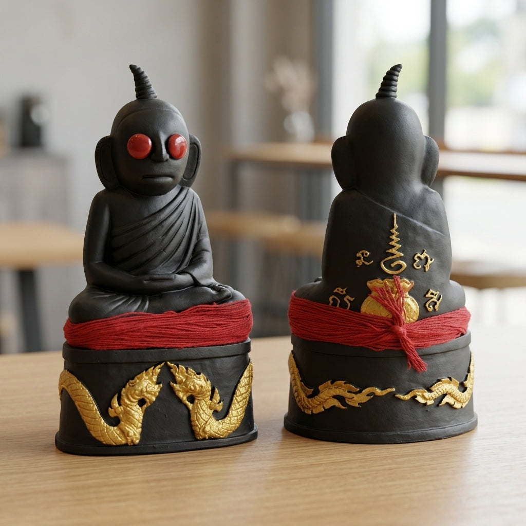 Sacred "Phra Ngang" (The Sovereign of Attraction & Hidden Wealth) – Altar Statue: Kruba Baeng