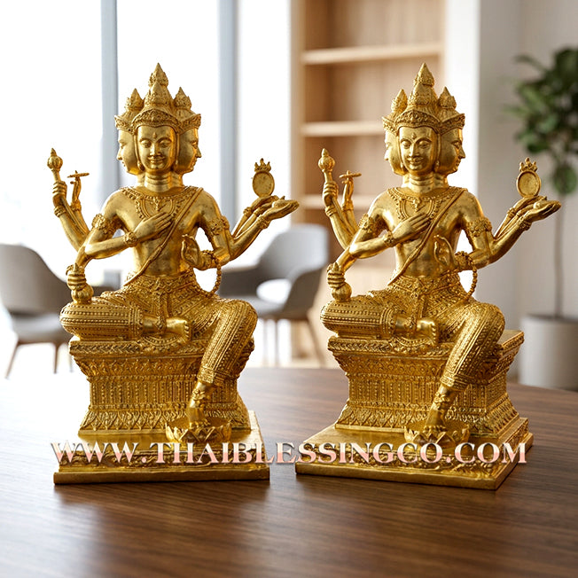 ✨🔥 Sacred "Phra Phrom" (The Great Brahma: Creator of Destiny) – Gold-Leaf Samrit Bronze Altar Edition: The Ultimate Engine for Total Reality Manifestation, Global Empire Building, and Unstoppable Life Elevation!