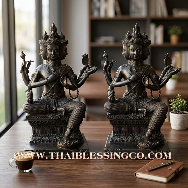 ✨🔥 Sacred "Phra Phrom" (The Great Brahma: Creator of Destiny) – Gold-Leaf Samrit Bronze Altar Edition: The Ultimate Engine for Total Reality Manifestation, Global Empire Building, and Unstoppable Life Elevation! (สำเนา)