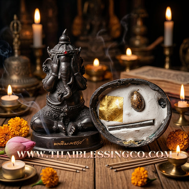 🔥 Sacred "Phra Pidta Ganesha Mongkhon Chakrawan" (The Universal Lord of Success) The Supreme Engine for Infinite Prosperity, Removing All Obstacles, and Unstoppable Life Elevation!