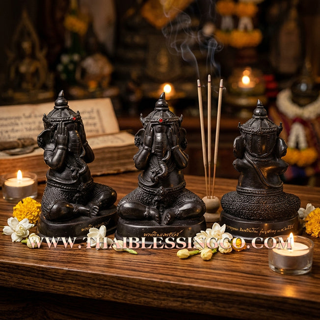 🔥 Sacred "Phra Pidta Ganesha Mongkhon Chakrawan" (The Universal Lord of Success) The Supreme Engine for Infinite Prosperity, Removing All Obstacles, and Unstoppable Life Elevation!