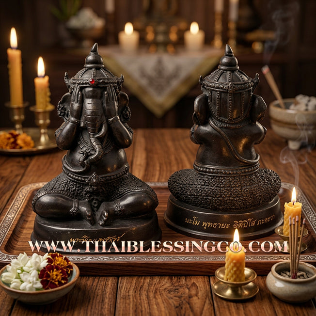 🔥 Sacred "Phra Pidta Ganesha Mongkhon Chakrawan" (The Universal Lord of Success) The Supreme Engine for Infinite Prosperity, Removing All Obstacles, and Unstoppable Life Elevation!