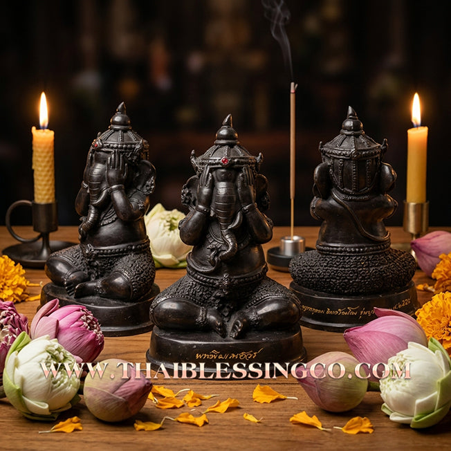 🔥 Sacred "Phra Pidta Ganesha Mongkhon Chakrawan" (The Universal Lord of Success) The Supreme Engine for Infinite Prosperity, Removing All Obstacles, and Unstoppable Life Elevation!