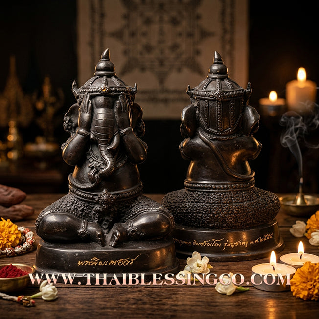 🔥 Sacred "Phra Pidta Ganesha Mongkhon Chakrawan" (The Universal Lord of Success) The Supreme Engine for Infinite Prosperity, Removing All Obstacles, and Unstoppable Life Elevation!