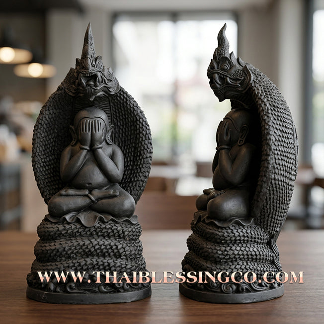 ✨🔥 Sacred "Phra Pidta Nak Prok" (The Dragon-Shielded Eye-Closing Buddha) – Majestic Altar Edition: Luang Ta Or, Wat Chong Kae (2024) – The Supreme Engine for Sovereign Wealth, Naga Protection, and Unstoppable Life Elevation!