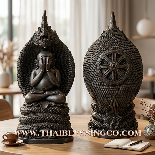 ✨🔥 Sacred "Phra Pidta Nak Prok" (The Dragon-Shielded Eye-Closing Buddha) – Majestic Altar Edition: Luang Ta Or, Wat Chong Kae (2024) – The Supreme Engine for Sovereign Wealth, Naga Protection, and Unstoppable Life Elevation!