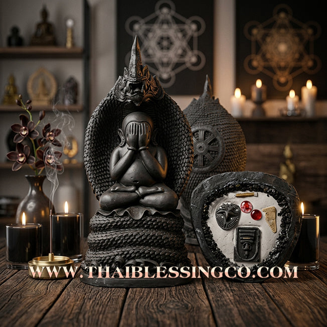 ✨🔥 Sacred "Phra Pidta Nak Prok" (The Dragon-Shielded Eye-Closing Buddha) – Majestic Altar Edition: Luang Ta Or, Wat Chong Kae (2024) – The Supreme Engine for Sovereign Wealth, Naga Protection, and Unstoppable Life Elevation!