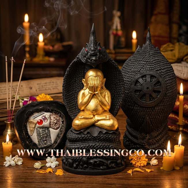 🔥 Sacred "Phra Pidta Nak Prok" (The Shielded Lord of Naga Protection) – Gold-Leaf Alchemical Edition: Luang Ta Or, Wat Chong Khae (2024) – The High-Performance Engine for Absolute Wealth, Sovereign Protection, and Unstoppable Life Elevation!