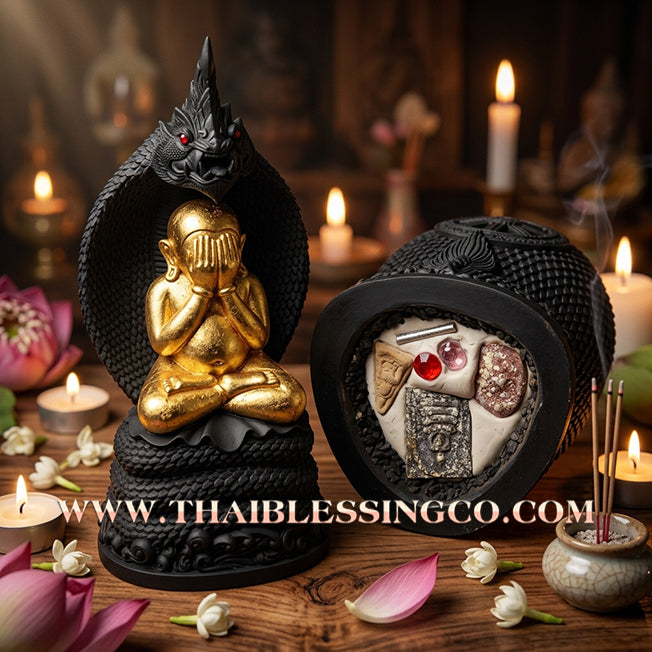 🔥 Sacred "Phra Pidta Nak Prok" (The Shielded Lord of Naga Protection) – Gold-Leaf Alchemical Edition: Luang Ta Or, Wat Chong Khae (2024) – The High-Performance Engine for Absolute Wealth, Sovereign Protection, and Unstoppable Life Elevation!