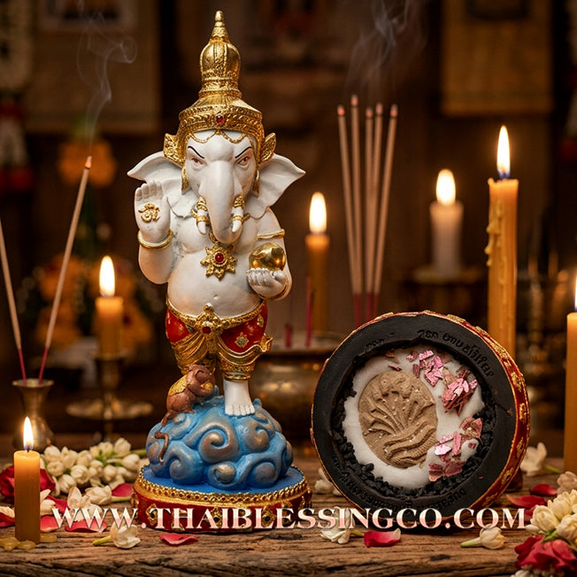 ✨🔥 Sacred "Phra Pikanet" (Ganesha: The Lord of Success & Remover of Obstacles) – Executive Altar Edition: Phra Arjan Pong, Wat Sai (2017) – The Divine Engine for Creative Breakthroughs, Commercial Victory, and Unstoppable Life Elevation!