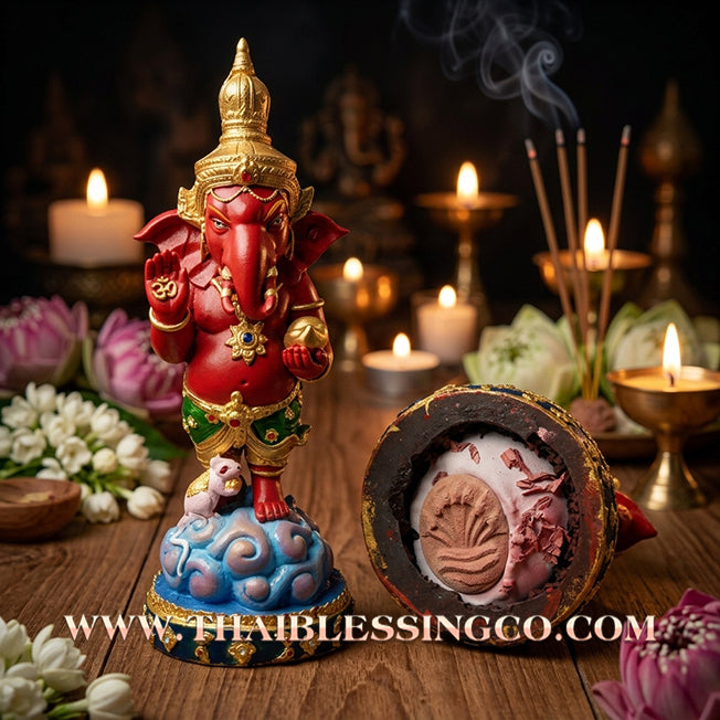 ✨🔥 Sacred "Phra Pikanet" (Ganesha: The Lord of Success & Remover of Obstacles) – Executive Altar Edition: Phra Arjan Pong, Wat Sai (2017) – The Divine Engine for Creative Breakthroughs, Commercial Victory, and Unstoppable Life Elevation!