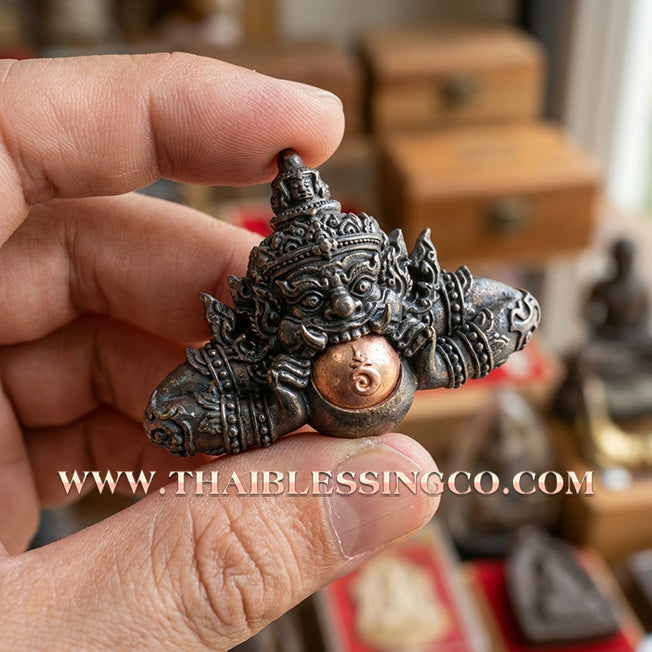 ✨🕉️ Sacred Phra Rahu "Hnun Duang Setthee" Millionaire Support Bracelet: Master Achan Plian Hatyanon (2022 Red Moon Bronze Edition) – The Ultimate Khao Or Talisman for Destiny Elevation, Crisis Shielding, and Miraculous Prosperity