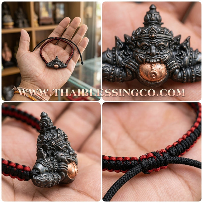 ✨🕉️ Sacred Phra Rahu "Hnun Duang Setthee" Millionaire Support Bracelet: Master Achan Plian Hatyanon (2022 Red Moon Bronze Edition) – The Ultimate Khao Or Talisman for Destiny Elevation, Crisis Shielding, and Miraculous Prosperity