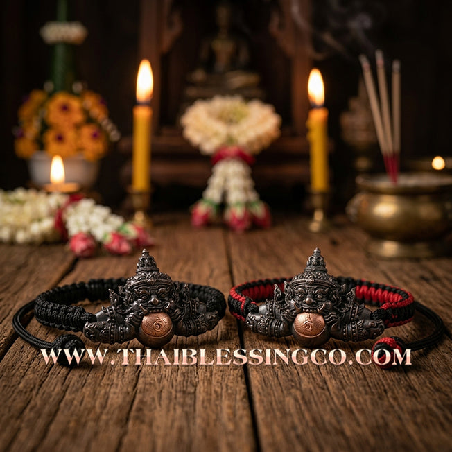 ✨🕉️ Sacred Phra Rahu "Hnun Duang Setthee" Millionaire Support Bracelet: Master Achan Plian Hatyanon (2022 Red Moon Bronze Edition) – The Ultimate Khao Or Talisman for Destiny Elevation, Crisis Shielding, and Miraculous Prosperity