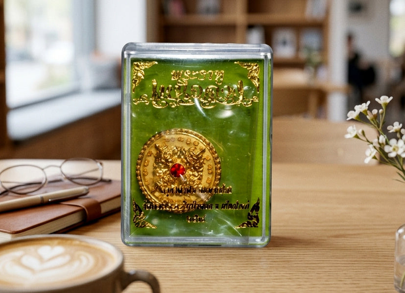 🌑 Sacred Phra Rahu "Master of Destiny" Medallion - Victory Over Obstacles Edition (2026 Collector's Series) - Blessed by Kruba Kamfan, Wat Ko Chok - Premium Bronze Finish