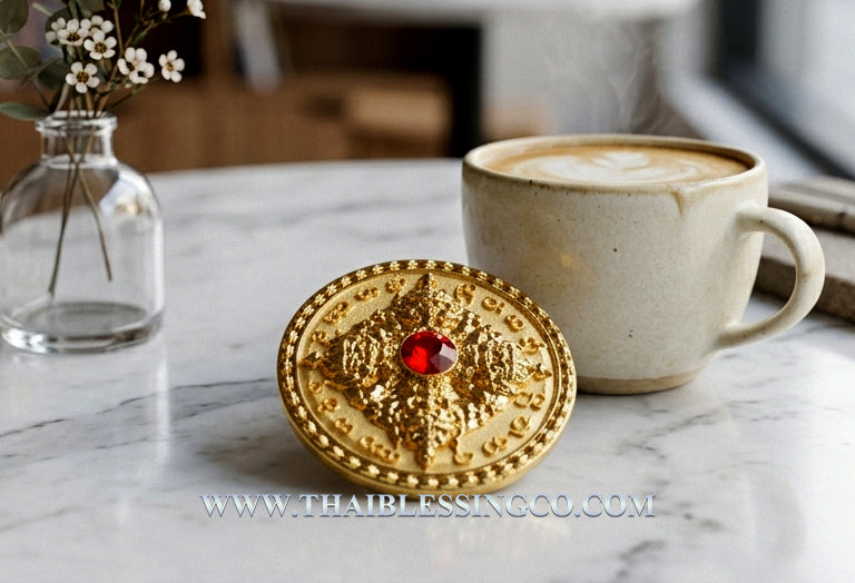🌑 Sacred Phra Rahu "Master of Destiny" Medallion - Victory Over Obstacles Edition (2026 Collector's Series) - Blessed by Kruba Kamfan, Wat Ko Chok - Premium Bronze Finish