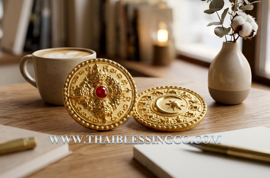 🌑 Sacred Phra Rahu "Master of Destiny" Medallion - Victory Over Obstacles Edition (2026 Collector's Series) - Blessed by Kruba Kamfan, Wat Ko Chok - Premium Bronze Finish