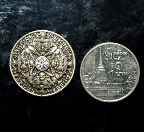 ☀️ Sacred Phra Rahu "Phichai Sombat" Emperor of Wealth Medallion - Ultra-Luxury "Cloud Gold" Edition (2019 Collector's Series) - Blessed by Phra Khru Sophon Kitayathorn (Ajarn Ronsiri), Wat Phu Khao Thong