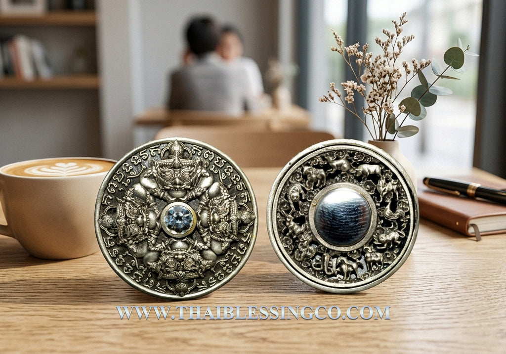 ☀️ Sacred Phra Rahu "Phichai Sombat" Emperor of Wealth Medallion - Ultra-Luxury "Cloud Gold" Edition (2019 Collector's Series) - Blessed by Phra Khru Sophon Kitayathorn (Ajarn Ronsiri), Wat Phu Khao Thong