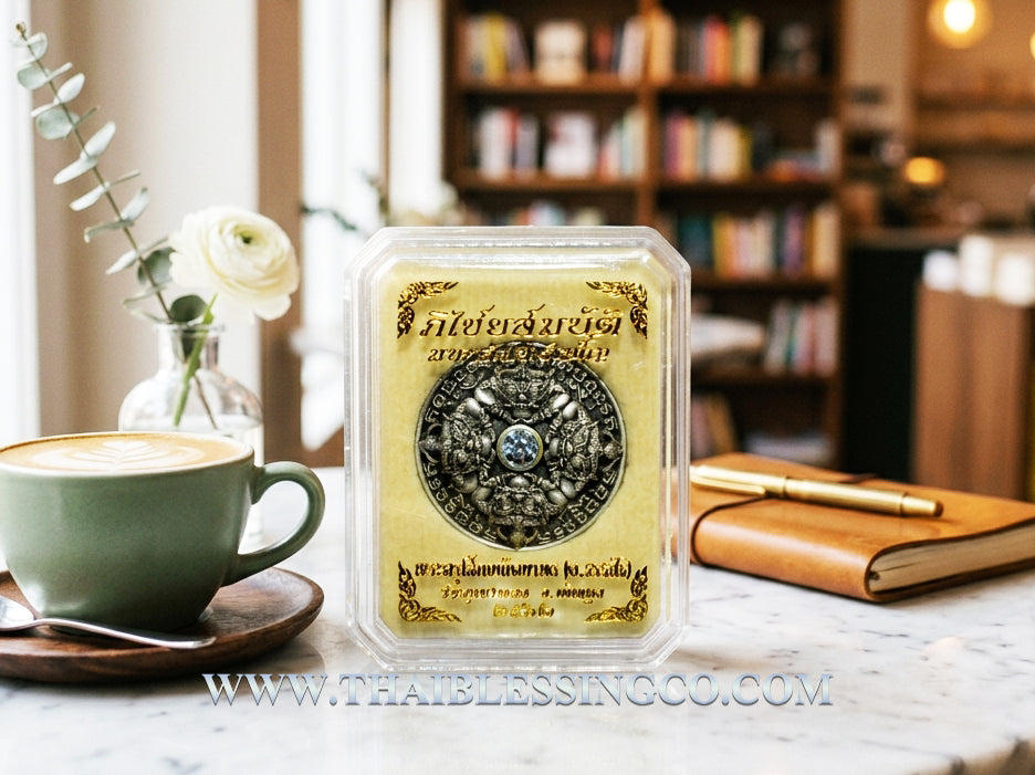 ☀️ Sacred Phra Rahu "Phichai Sombat" Emperor of Wealth Medallion - Ultra-Luxury "Cloud Gold" Edition (2019 Collector's Series) - Blessed by Phra Khru Sophon Kitayathorn (Ajarn Ronsiri), Wat Phu Khao Thong