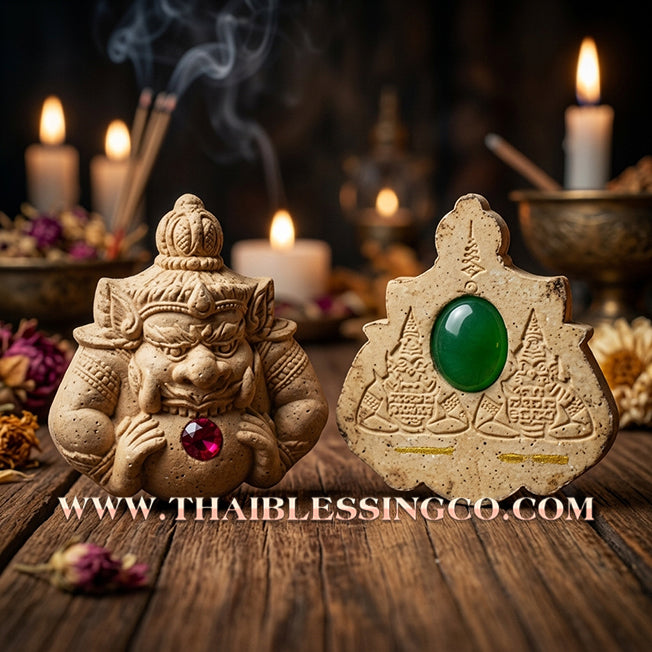 🌑 Sacred "Phra Rahu" (The Deity of Fate) – White Phut-tha-khun Powder Edition: Luang Pu Thong Pan, Wat Pa Na Ngua (2013) – The Ultimate Tool for Turning the Tides of Fate, Dissolving Bad Karma, and Manifesting Sovereign Wealth!