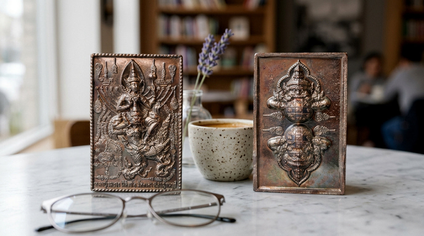 🌑 Sacred Phra Rahu on Garuda Talisman - Eternal Fortune & Destiny Transformation Edition (2012 Collector's Series) - Blessed by Luang Pu Somchai, Wat Khongkha - Copper Blackened Finish