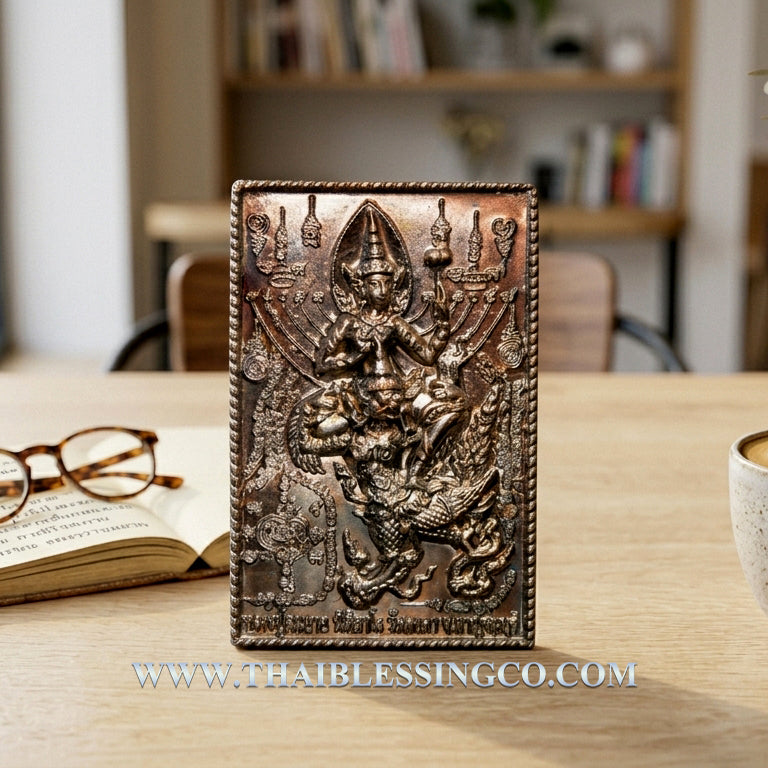 🌑 Sacred Phra Rahu on Garuda Talisman - Eternal Fortune & Destiny Transformation Edition (2012 Collector's Series) - Blessed by Luang Pu Somchai, Wat Khongkha - Copper Blackened Finish